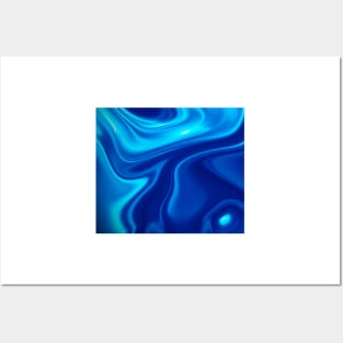 Blue Ocean Waves Posters and Art